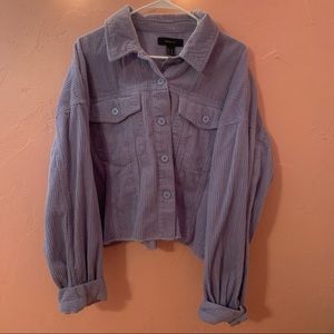 Forever 21 Plus Sized Lilac Corduroy Button-up Jacket (3X)